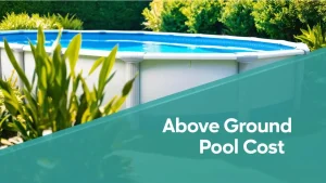 Crystal-clear above ground pool surrounded by lush greenery, showcasing cost-effective backyard swimming options.