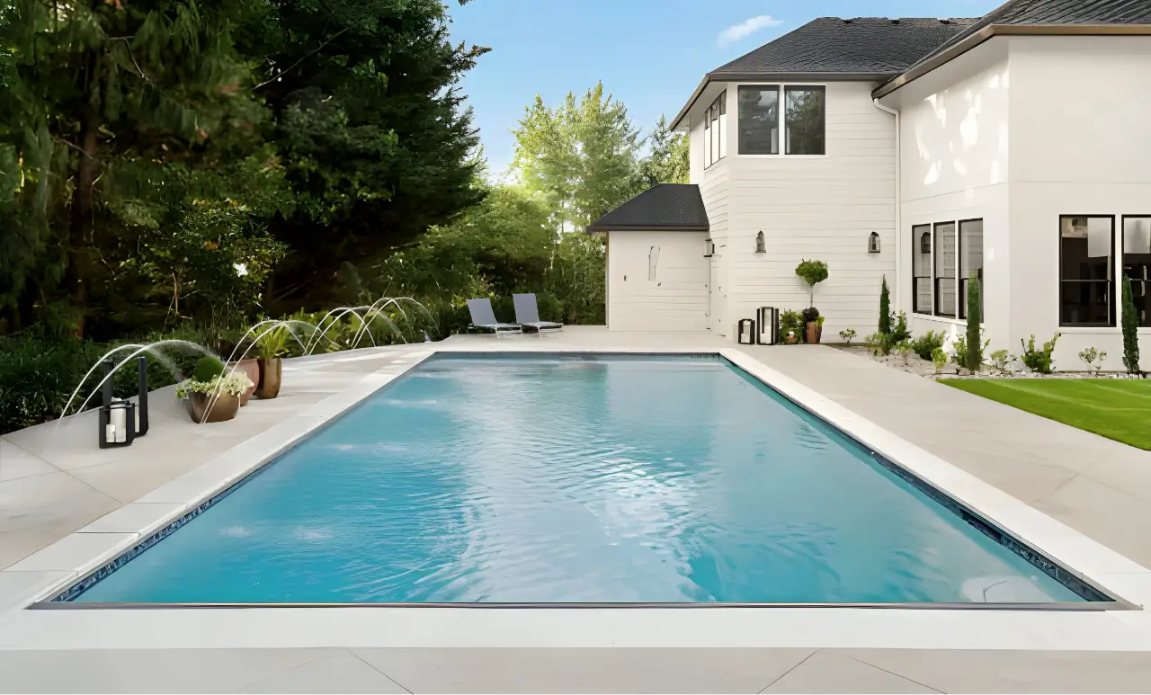 Backyard pool and outdoor living design inspiration