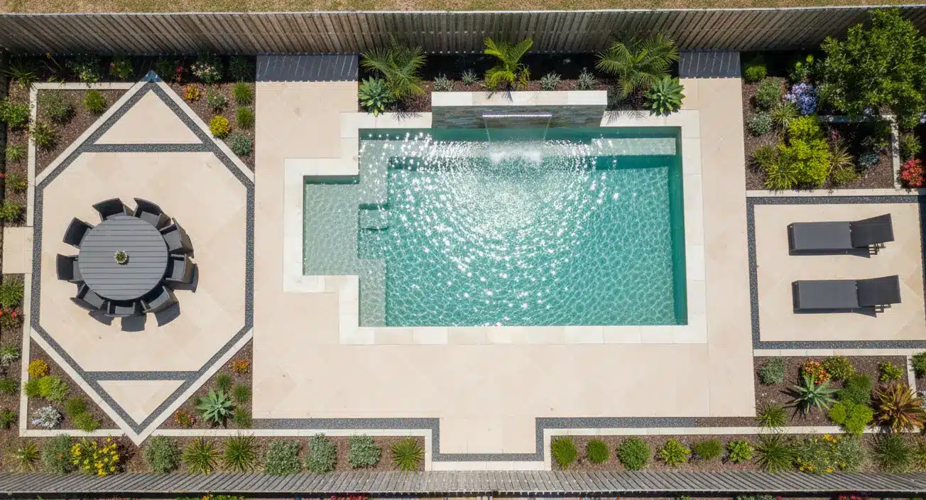 Standard Pool in Aerial View