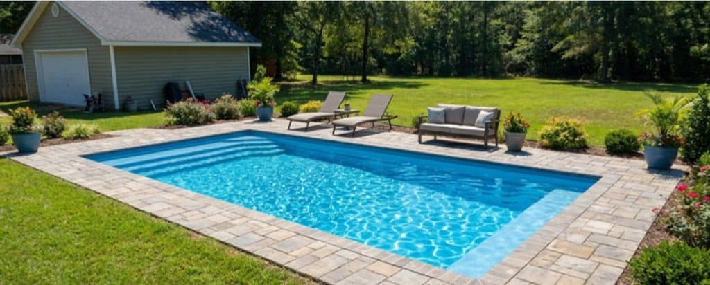 Cove fiberglass pool 16.4 x 8.2 x 4.7 - Pools-Now DIY kit