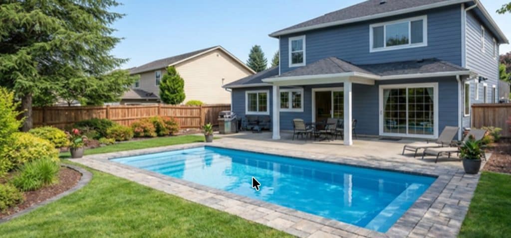 Lagoon fiberglass pool 23 x 11.5 x 4.7 - Pools-Now DIY kit